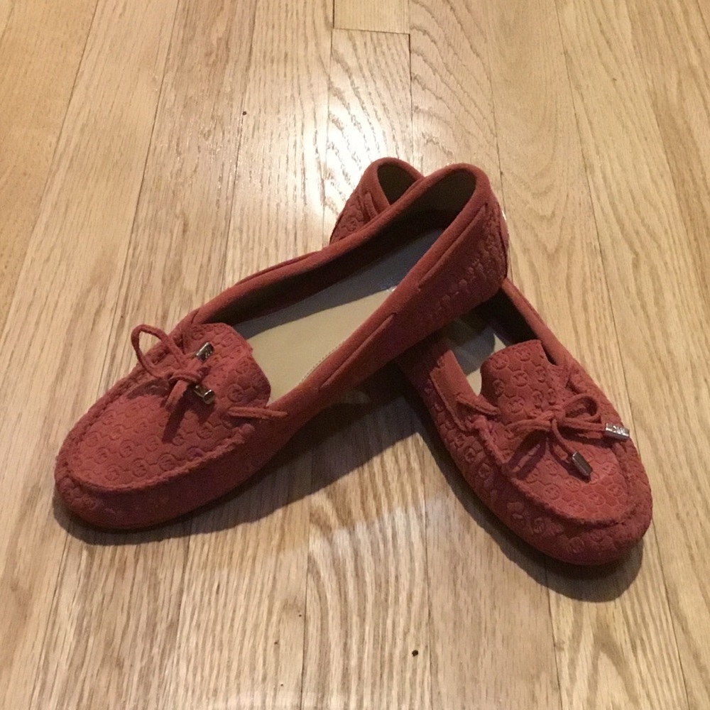 Beautiful Rust suede loafers by Michael Kors